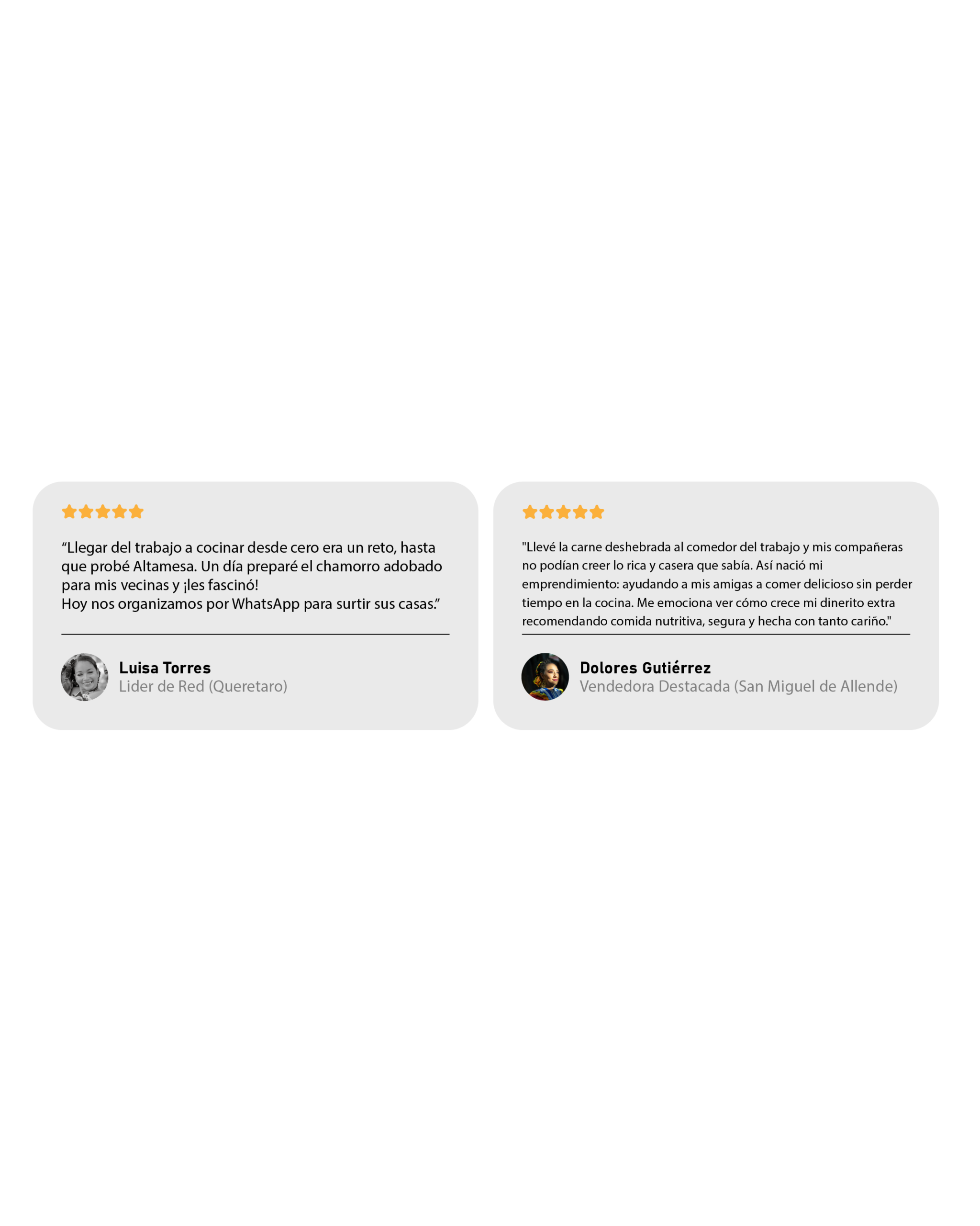 Testimonios de emprendedoras